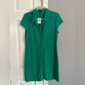 AFRM Green Dress from Nordstrom Button Down with Collar
